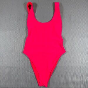 Aerie Hot Pink Scoop Cheeky One piece swimsuit